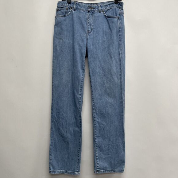 Ralph Lauren Jeans Co. Premium Women's Demin Pants Size 10 Blue Classic Straight - Picture 1 of 9